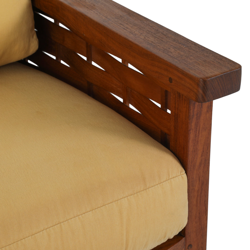 Woven Wood Outdoor Arm Chair