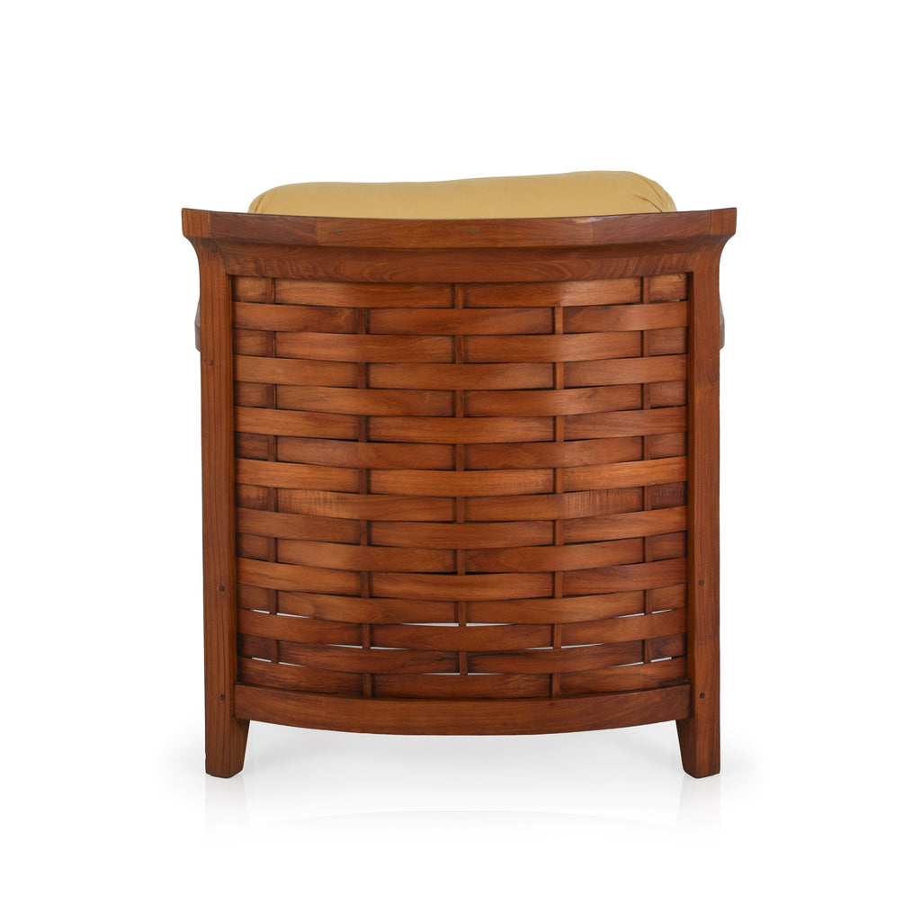 Woven Wood Outdoor Arm Chair