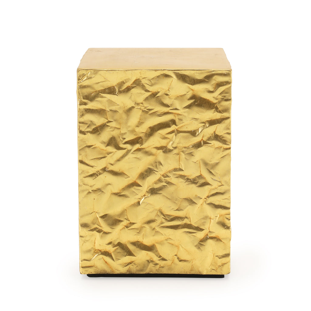 Short Crumpled Gold Pedestal