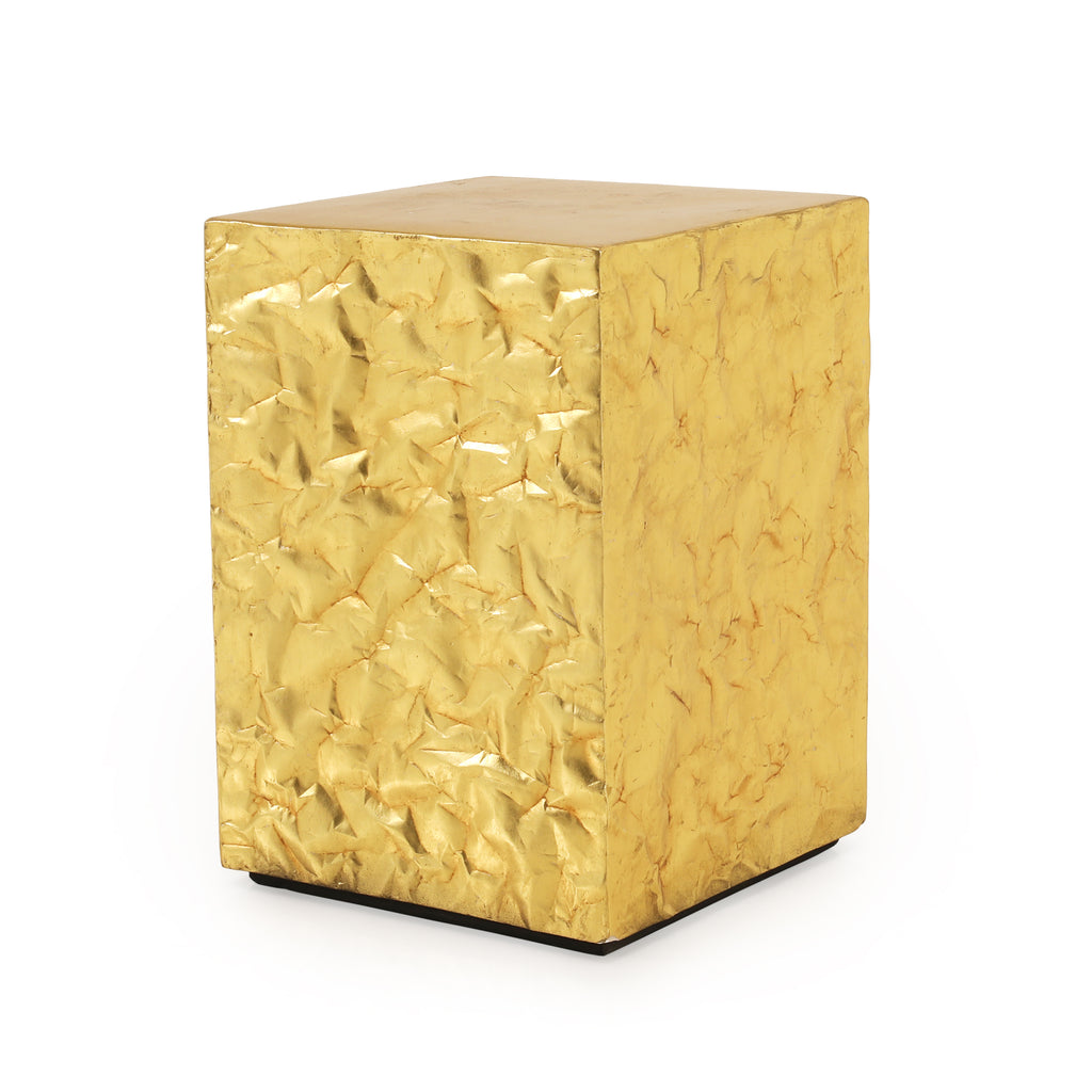 Short Crumpled Gold Pedestal