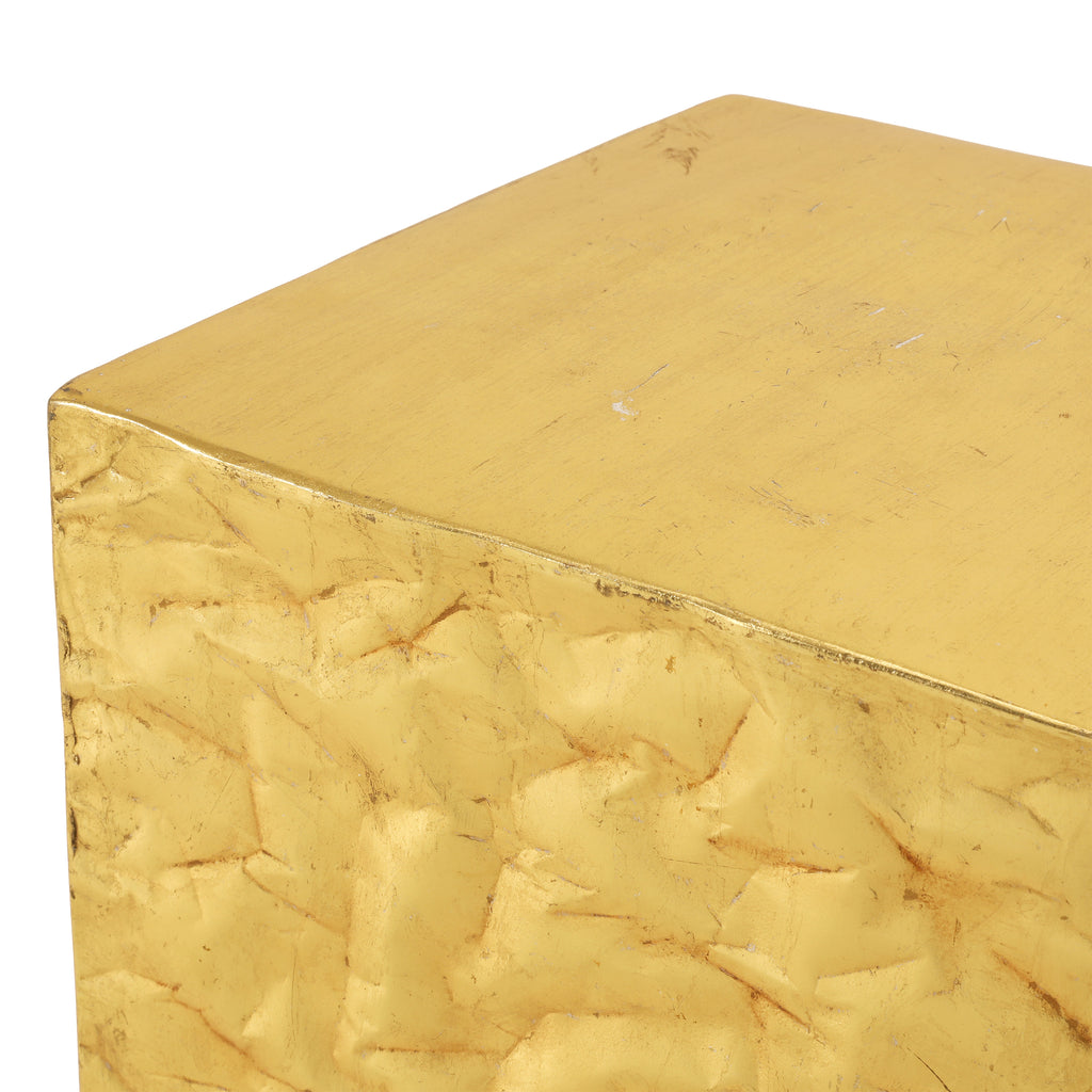Short Crumpled Gold Pedestal