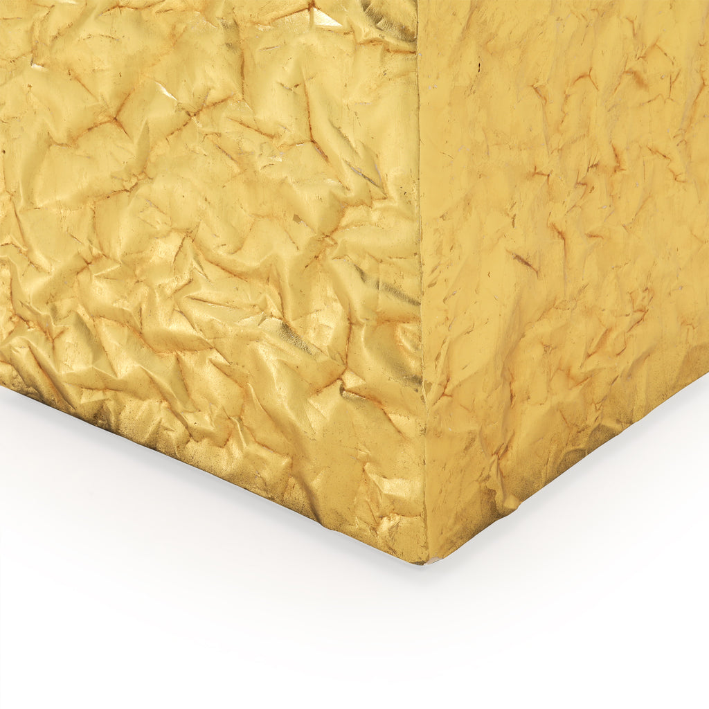 Short Crumpled Gold Pedestal