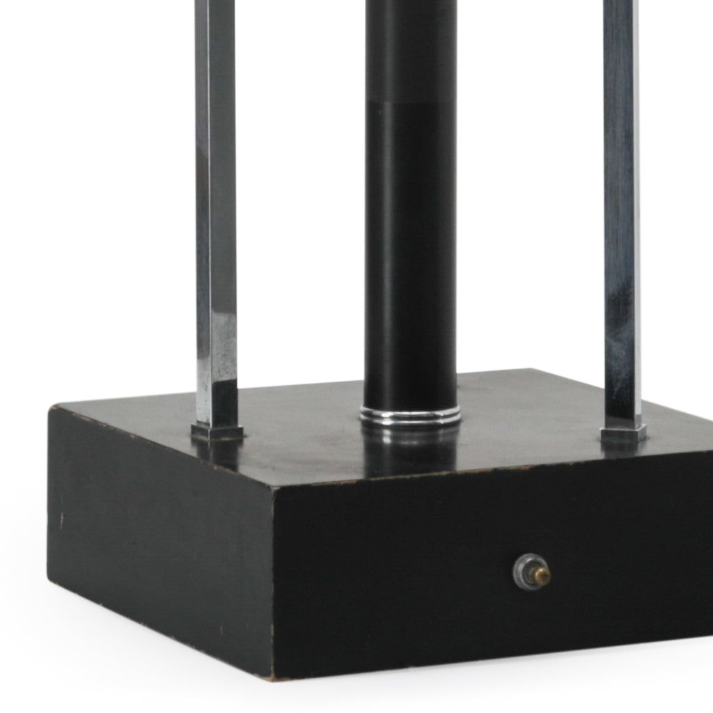 Chrome / Black 3 Bulb Column Lamp