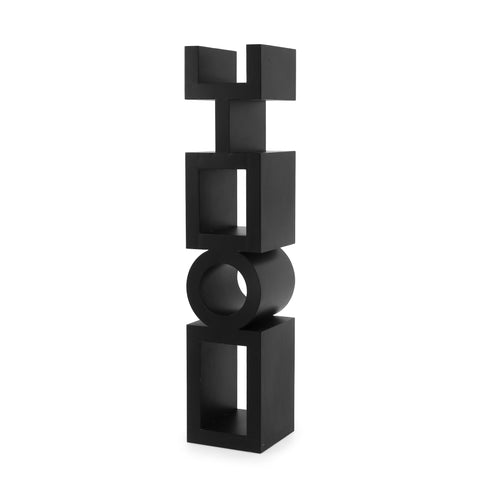 Noir Koko Bookcase, Black Metal
