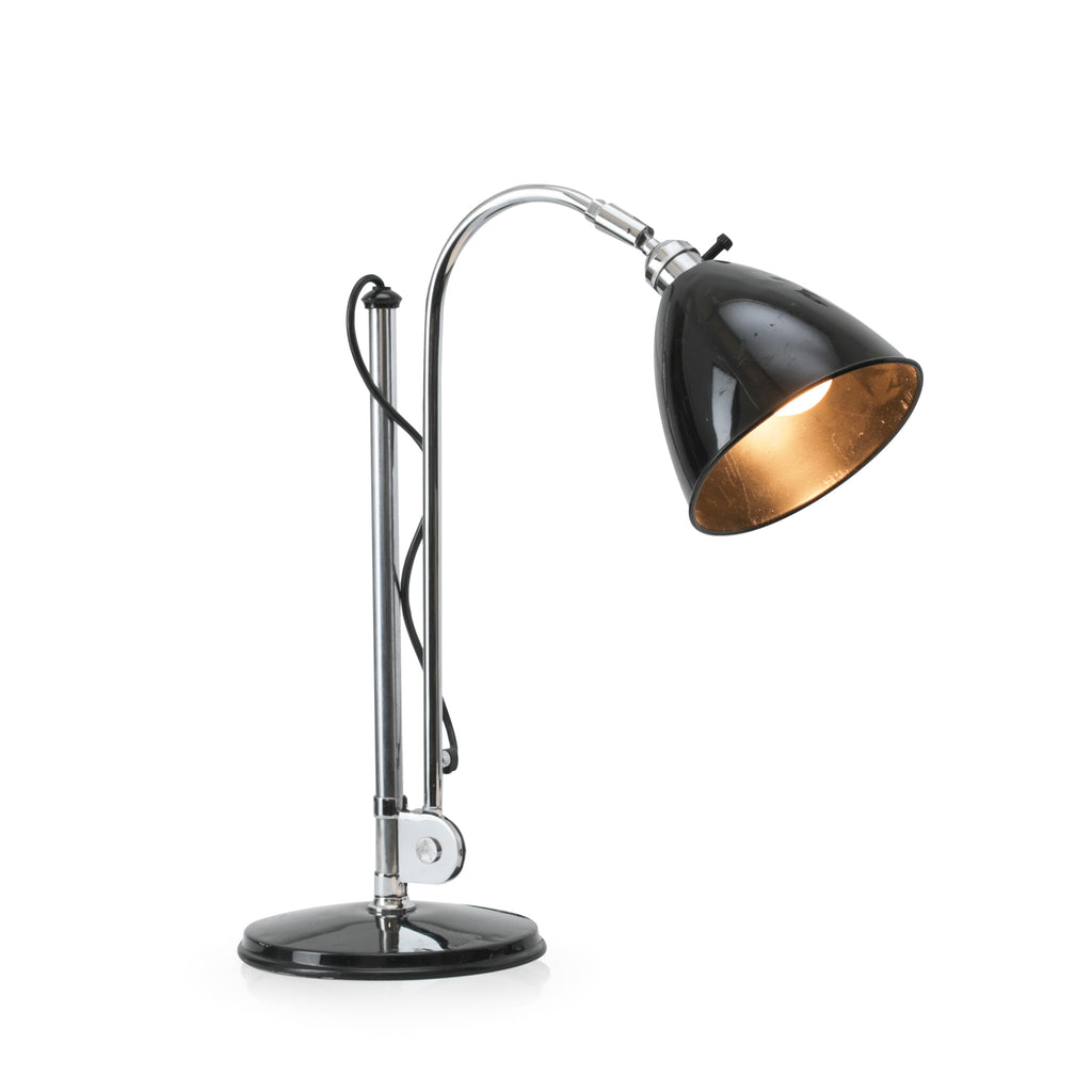 Chrome / Black Angled Desk Lamp