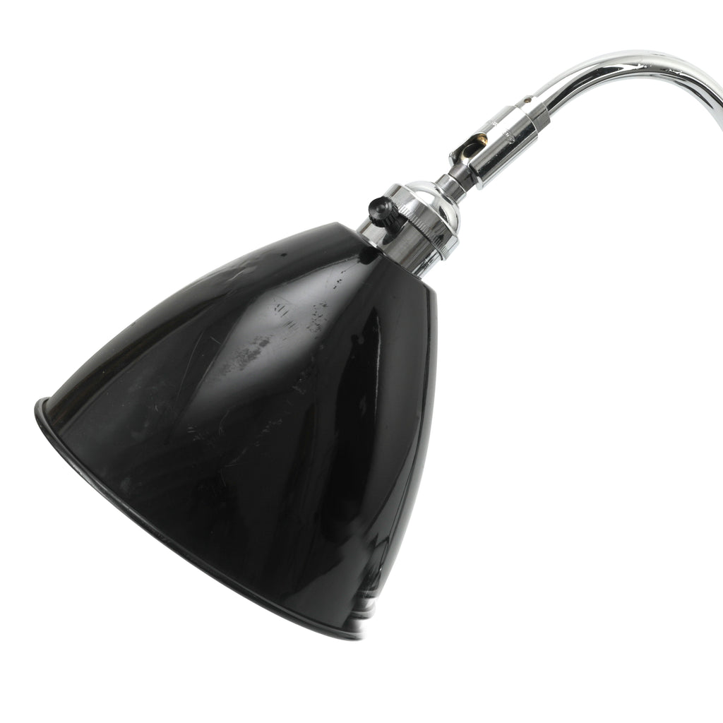 Chrome / Black Angled Desk Lamp