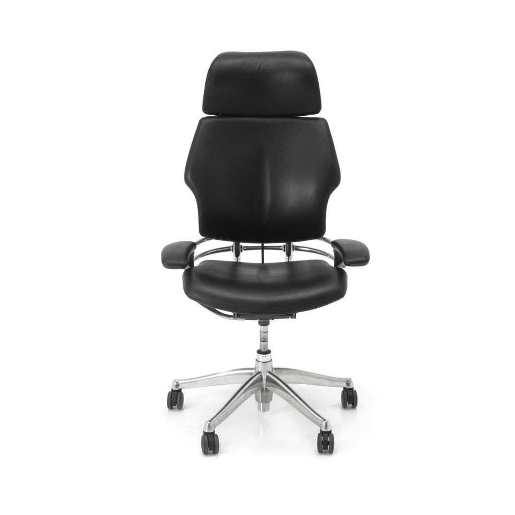 Tall Black / Chrome Office Chair