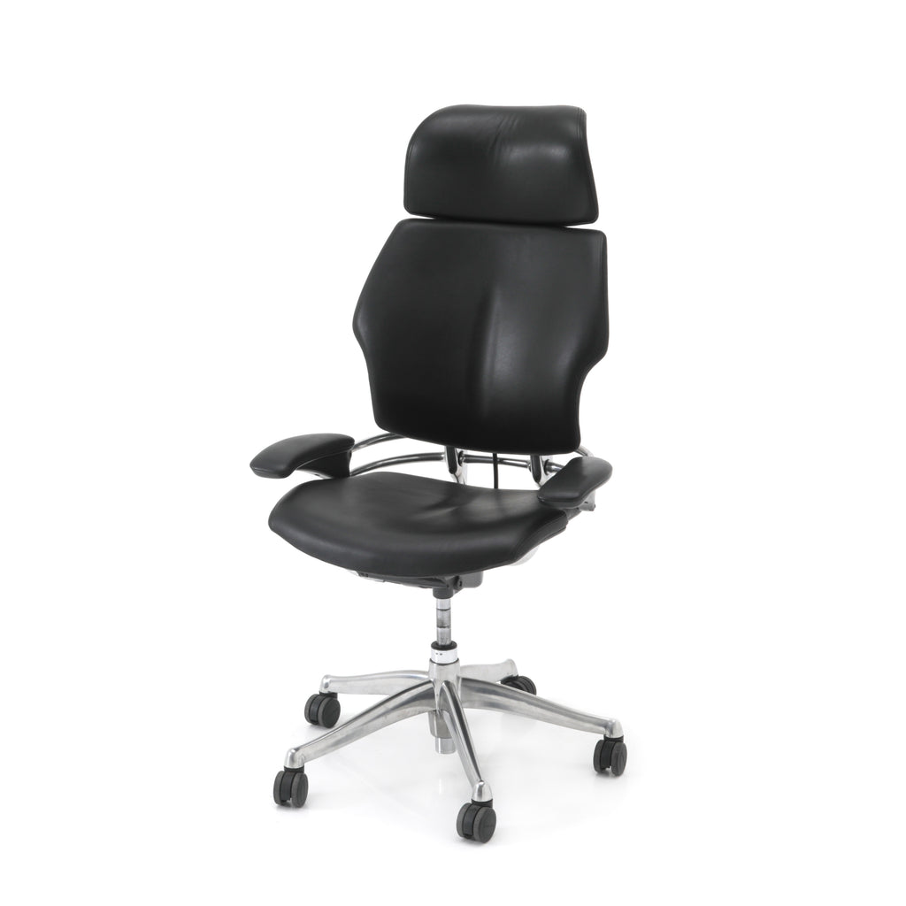 Tall Black / Chrome Office Chair