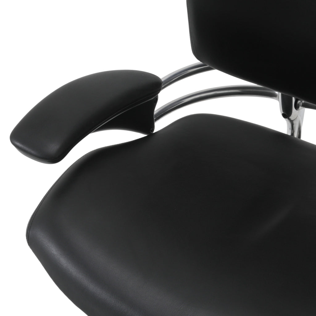 Tall Black / Chrome Office Chair