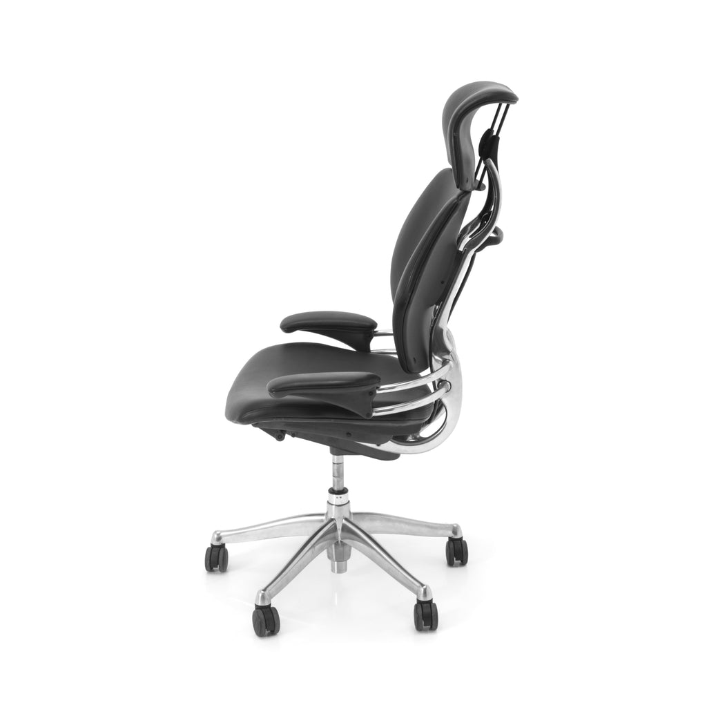 Tall Black / Chrome Office Chair