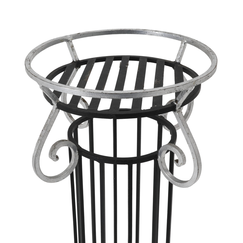 Silver / Black Planter Stand / Pedestal