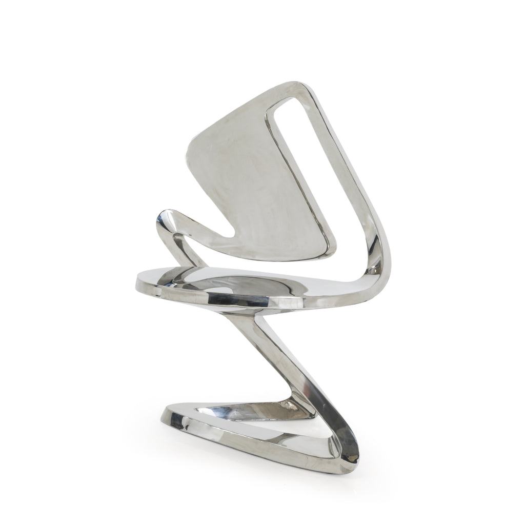 Futuristic Solid Chrome Chair
