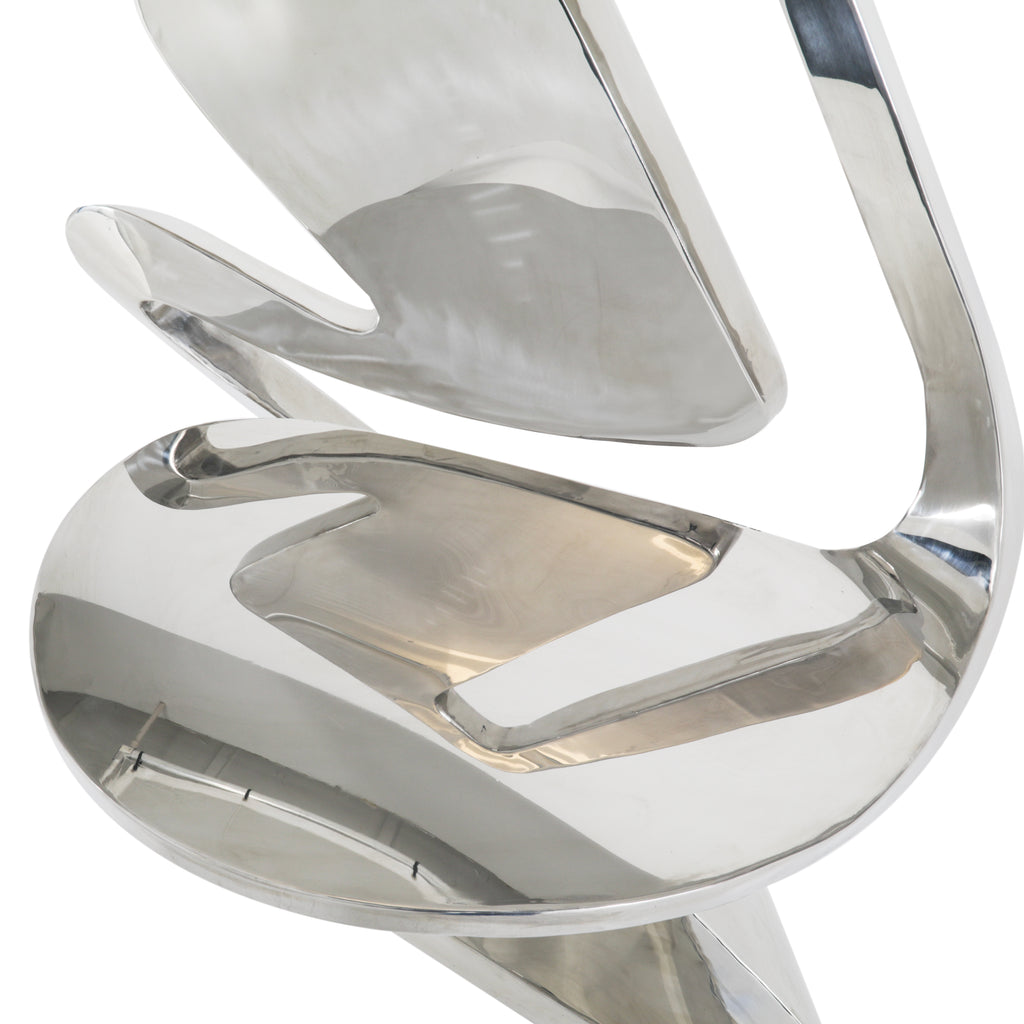 Futuristic Solid Chrome Chair