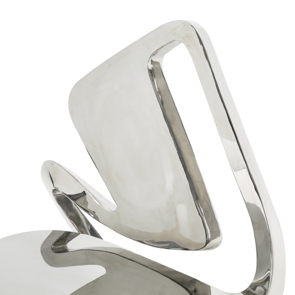 Futuristic Solid Chrome Chair