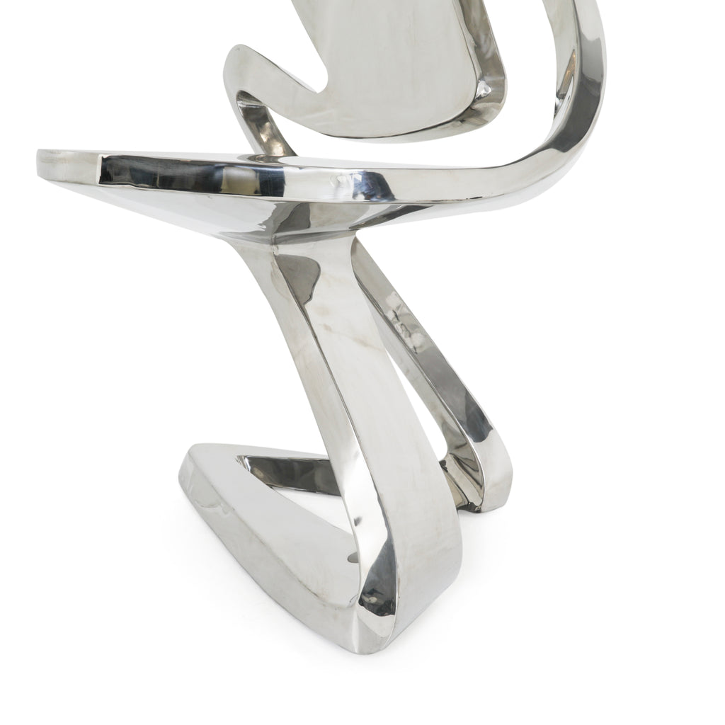 Futuristic Solid Chrome Chair