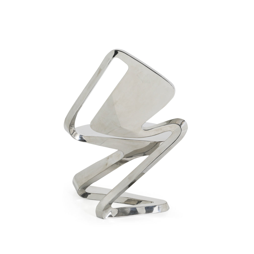 Futuristic Solid Chrome Chair