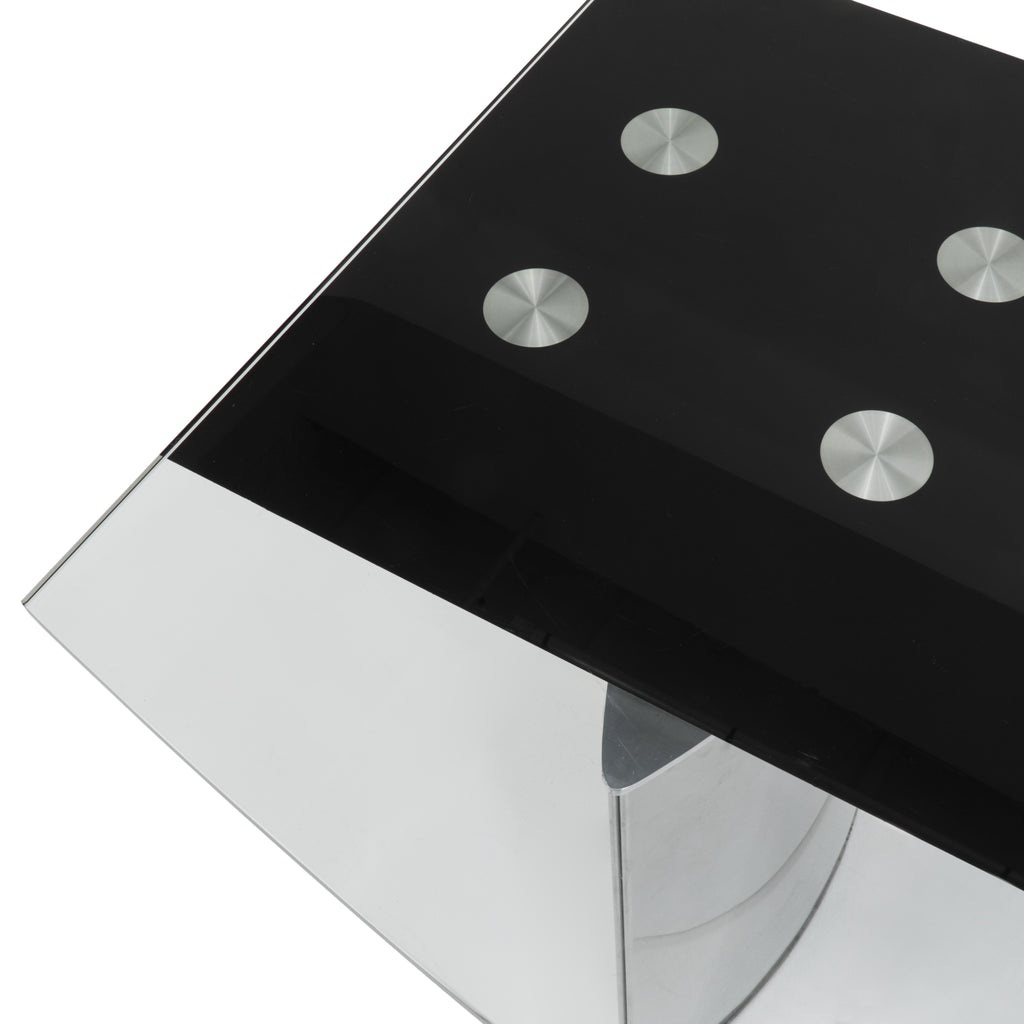 Extendable Glass / Chrome Table