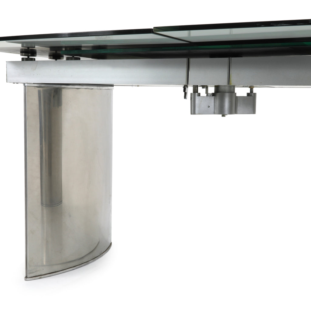 Extendable Glass / Chrome Table