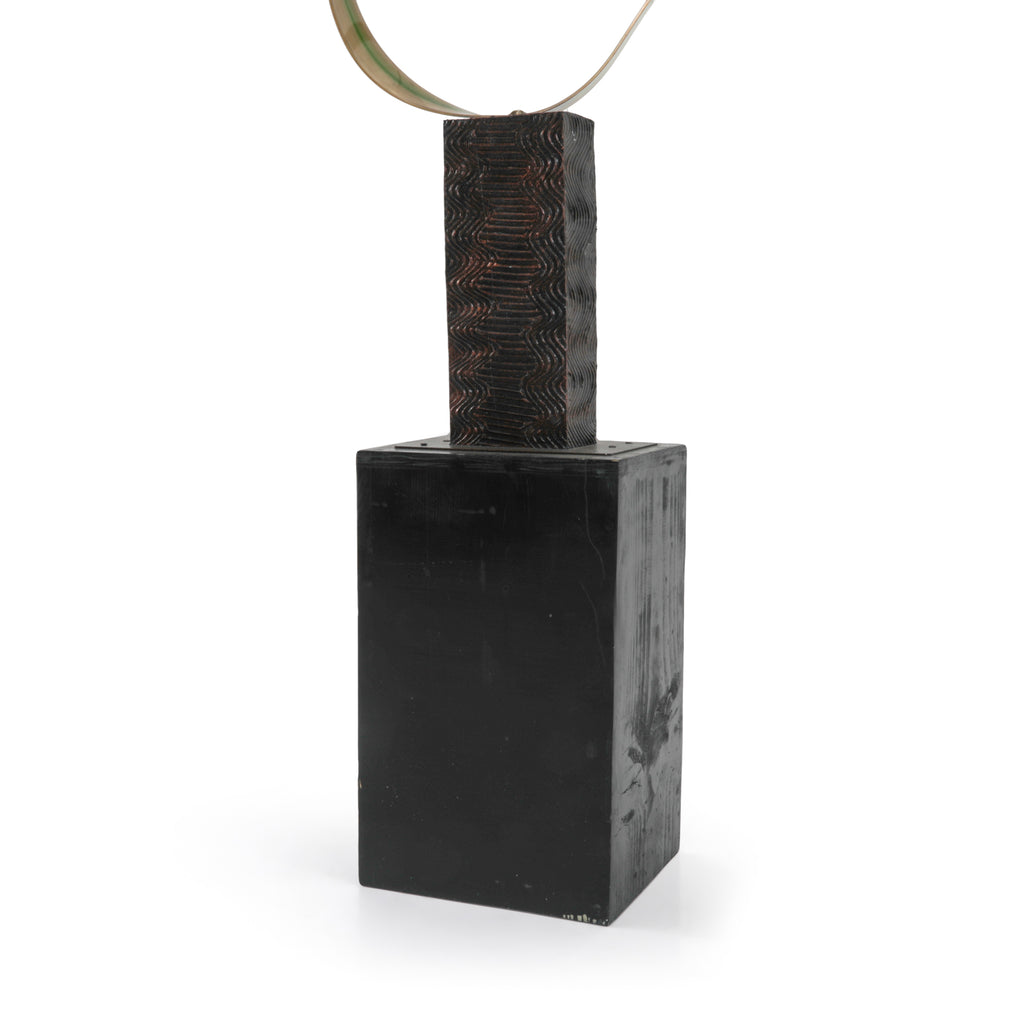 Green Twist Metallic Floor Sculpture