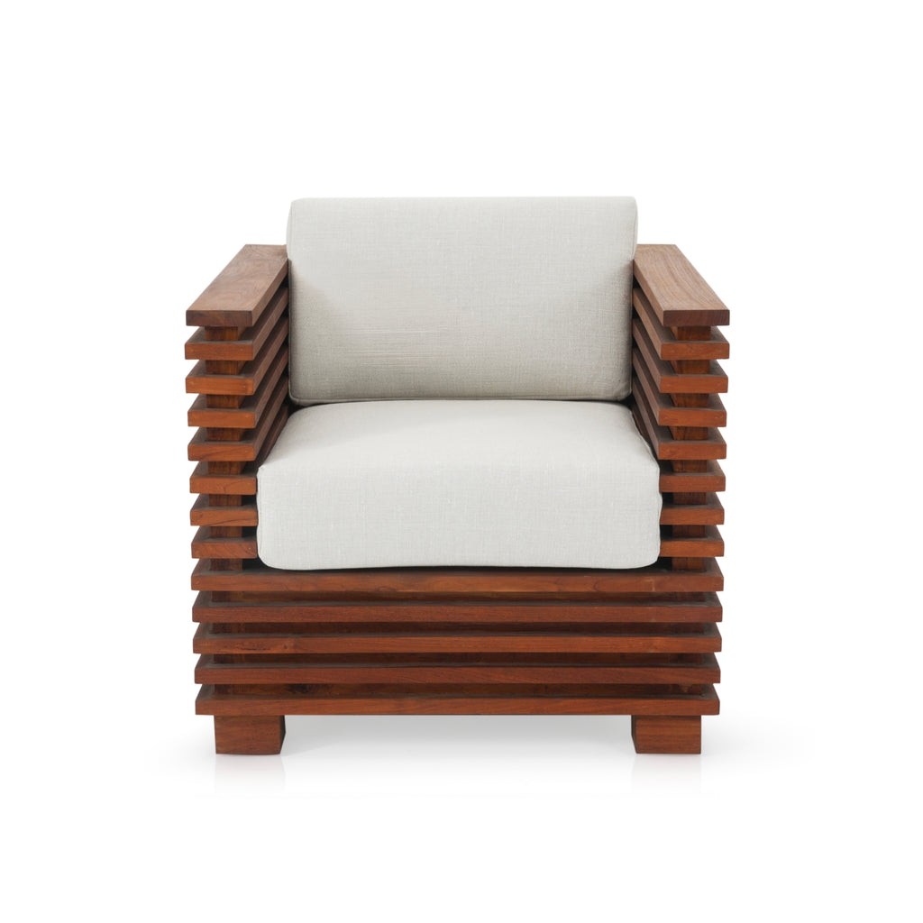 Outdoor Teak Slatted Chair