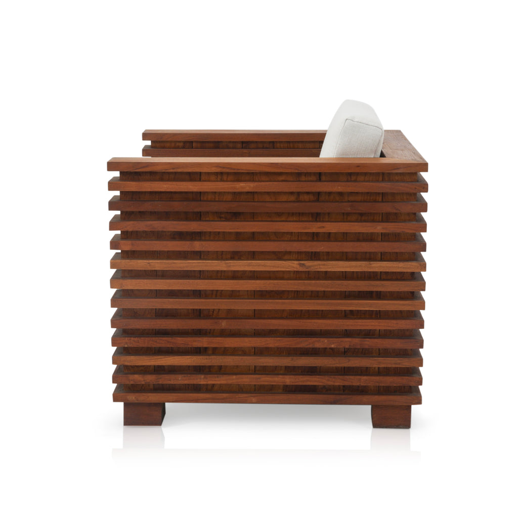 Outdoor Teak Slatted Chair