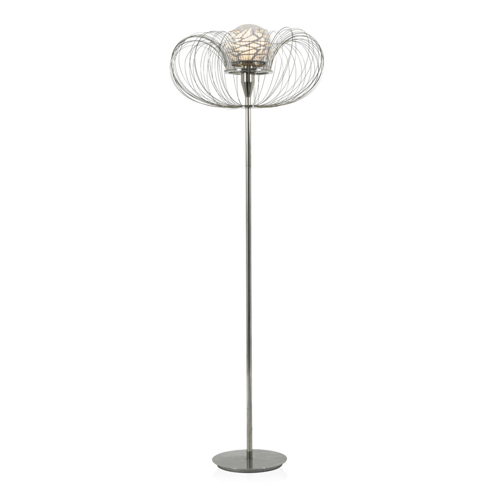 Metal Wire / Orb Floor Lamp
