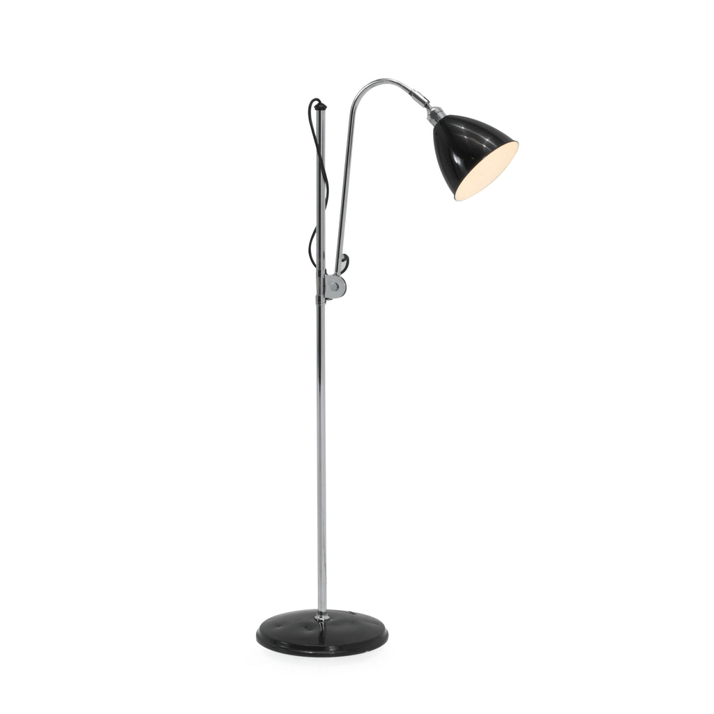 Chrome / Black Angled Floor Lamp