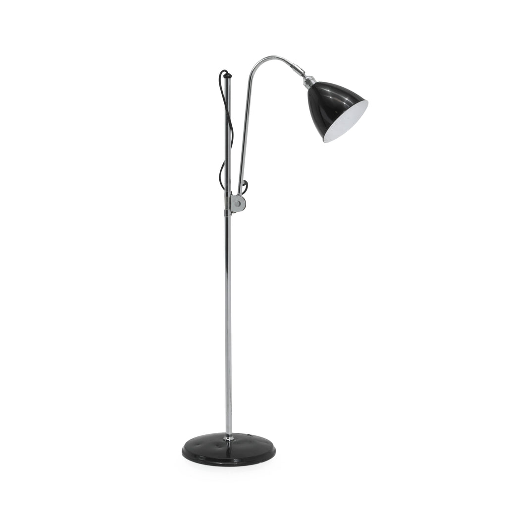Chrome / Black Angled Floor Lamp