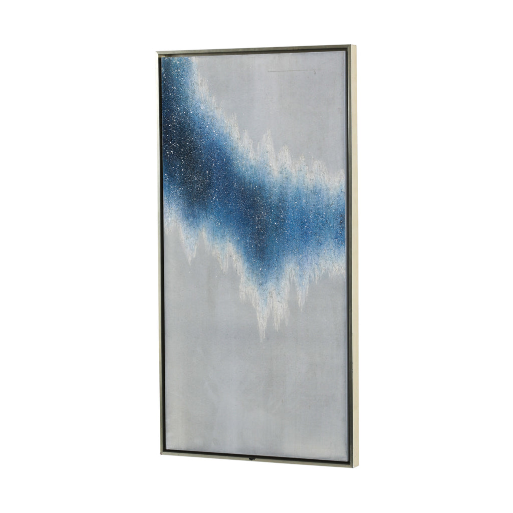 (A+D) Grey & Blue Frost Artwork w/ Gold Frame #1