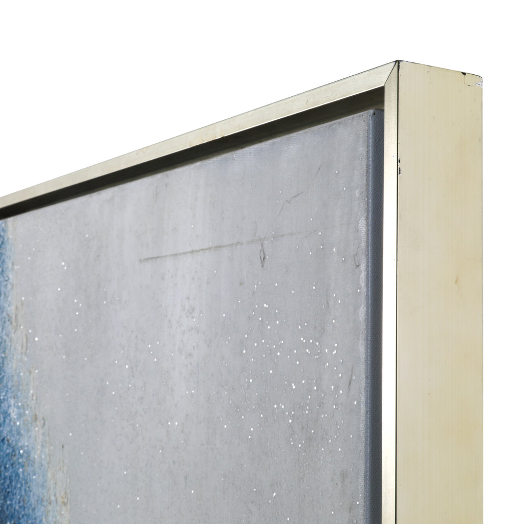 (A+D) Grey & Blue Frost Artwork w/ Gold Frame #1