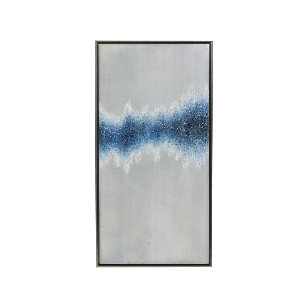 (A+D) Grey & Blue Frost Artwork w/ Gold Frame #3