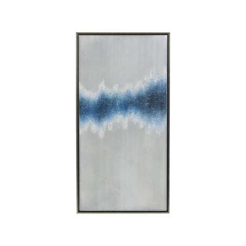 (A+D) Grey & Blue Frost Artwork w/ Gold Frame #3