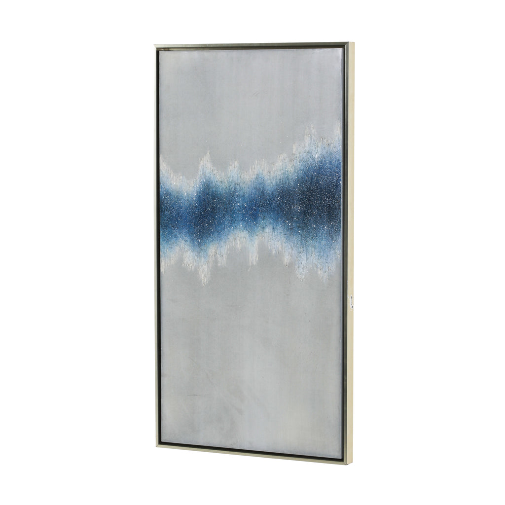 (A+D) Grey & Blue Frost Artwork w/ Gold Frame #3