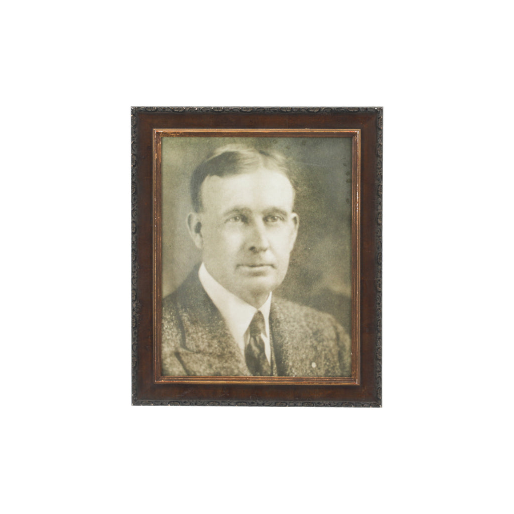 (A+D) Vintage Framed B&W Male Portrait #1