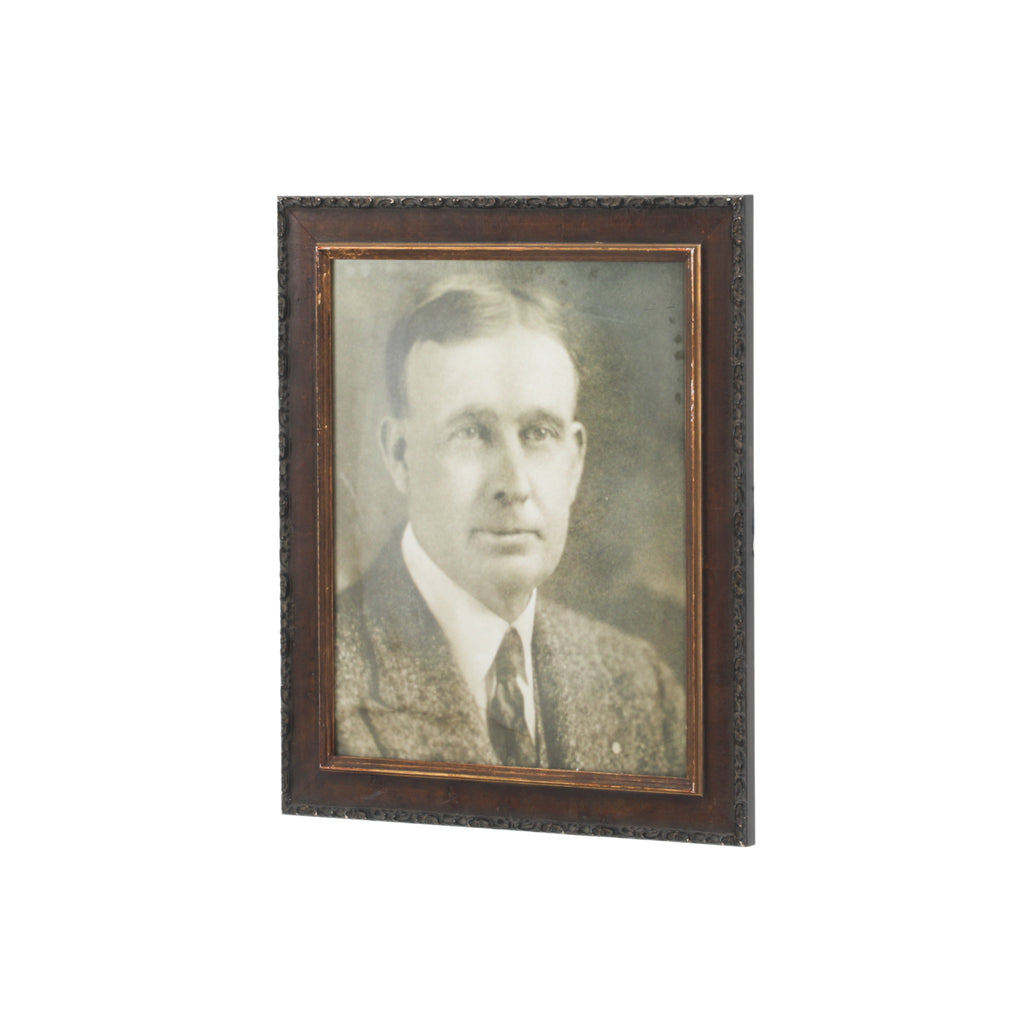 (A+D) Vintage Framed B&W Male Portrait #1