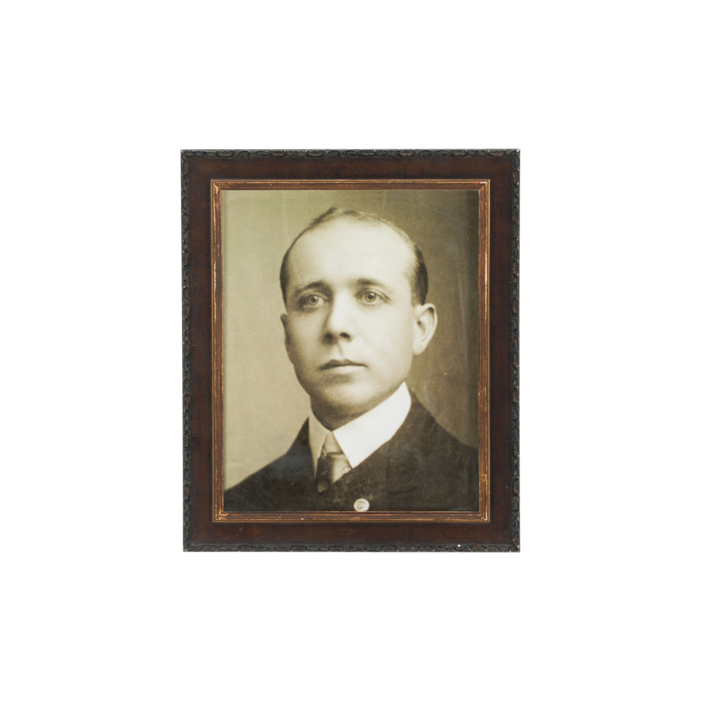(A+D) Vintage Framed B&W Male Portrait #2