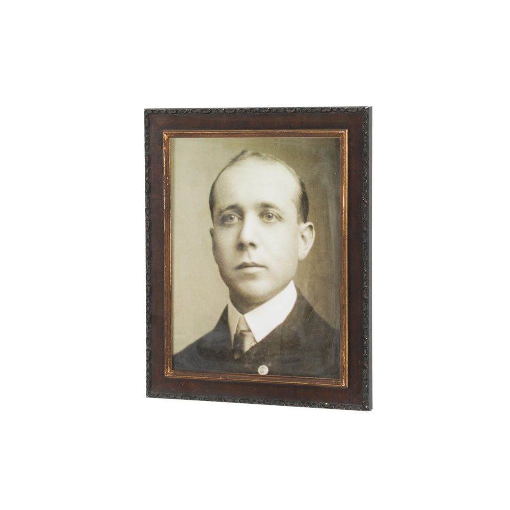 (A+D) Vintage Framed B&W Male Portrait #2