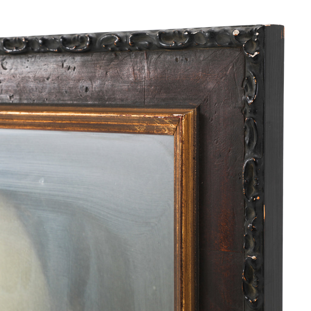 (A+D) Vintage Framed B&W Male Portrait #3