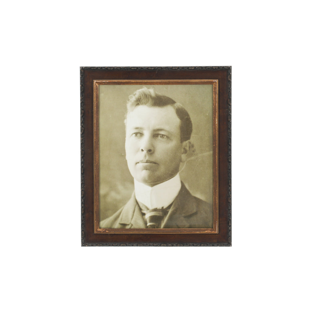 (A+D) Vintage Framed B&W Male Portrait #5