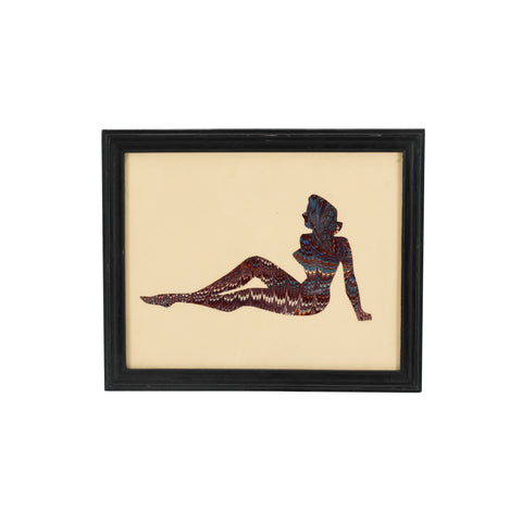 (A+D) Patterned Woman Silhouette Artwork