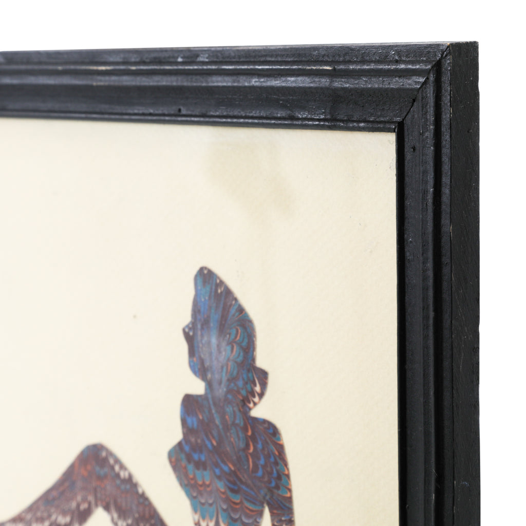 (A+D) Patterned Woman Silhouette Artwork