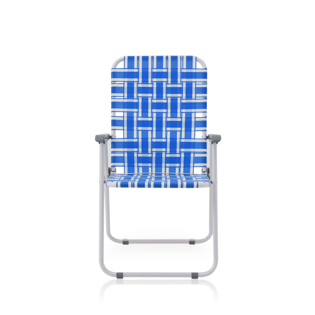 Blue & White Folding Outdoor Chair