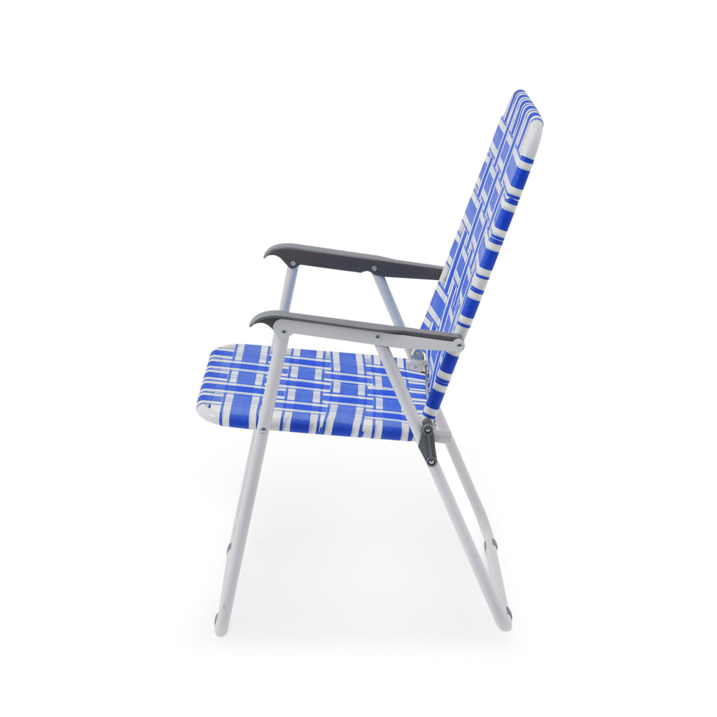 Blue & White Folding Outdoor Chair