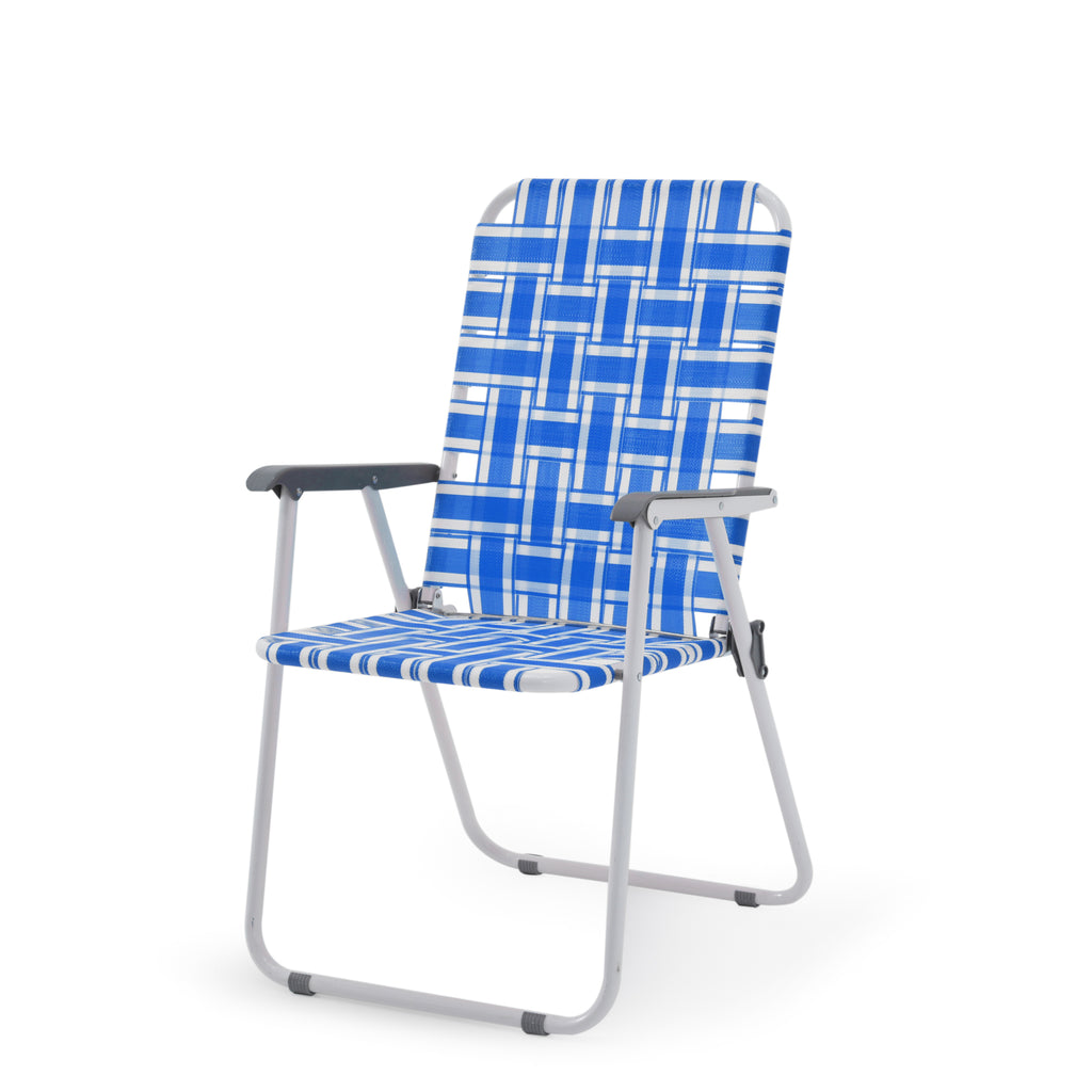 Blue & White Folding Outdoor Chair