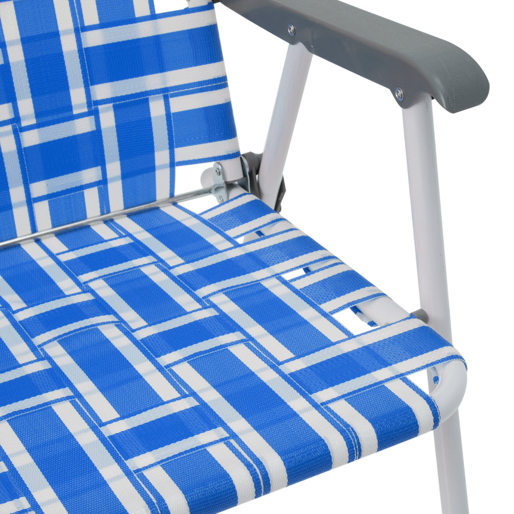 Blue & White Folding Outdoor Chair