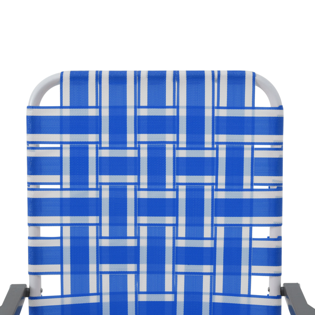 Blue & White Folding Outdoor Chair