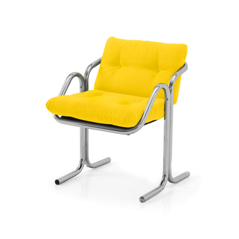 Yellow Chrome Arcadia Chair
