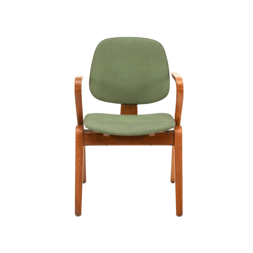 Green Vinyl / Bentwood Thonet Chair