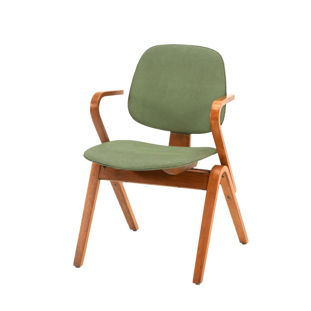 Green Vinyl / Bentwood Thonet Chair