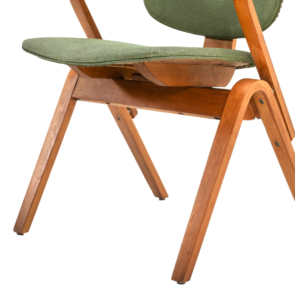 Green Vinyl / Bentwood Thonet Chair